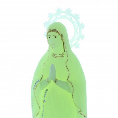 Statue de l'Apparition de Lourdes lumineuse en résine 20cm