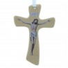 Crucifix bois avec l'image du Christ 10cm