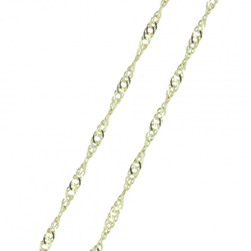 Gold Plated Singapore Link Chain 45cm