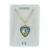 Heart shape medal of Our Lady of Lourdes Necklace