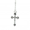 Lourdes Silver Rosary with clasp 2mm beads