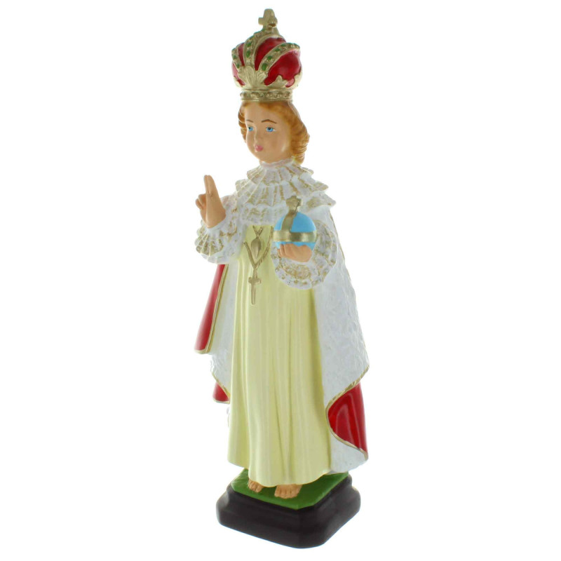 STATUE DE JÉSUS Enfant de Prague en Marbre Résine Pleine CM 58 Artisanat EUR 225,25 - FR