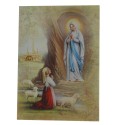 Cadre de l'Apparition de Lourdes imprimé sur toile 13x18cm