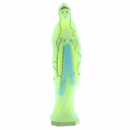 Statua luminosa della Madonna di Lourdes in resina 16cm