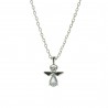 Silver plated Necklace with a crystal style angel pendant