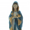 Statue de la Vierge Marie en résine avec un voile bleu et doré 40cm