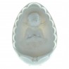 White resin holy water font with an angel 17x11cm