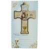 Boy Communion cross with a souvenir certificate