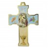 Girl Communion cross with a souvenir certificate