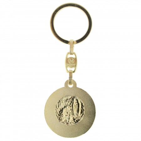 St Christopher golden key ring