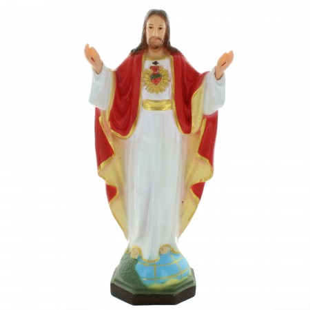Sacred Heart of Jesus Statue , open arms in resin 30cm