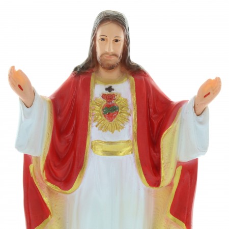 Sacred Heart of Jesus Statue , open arms in resin 30cm