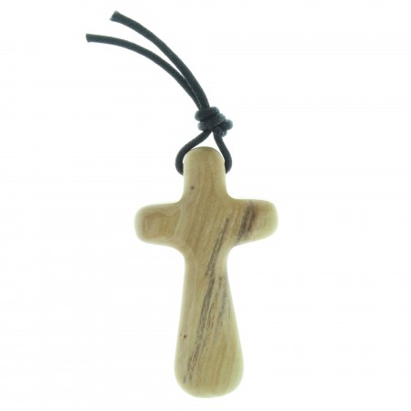 Croix du réconfort en bois d'olivier de Jérusalem 7cm