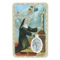Images religieuse de Sainte Rita avec une médaille