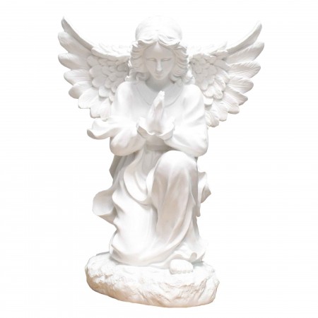 Statue d'Ange priant en résine blanche 50cm