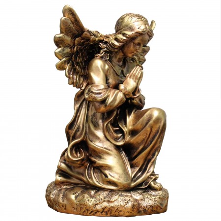 Praying Angel statue in resin 50cm Bronze effect