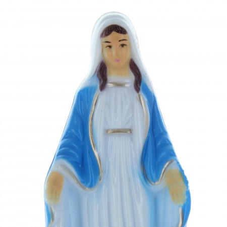 Statua in resina della Madonna Miracolosa decorata 15cm