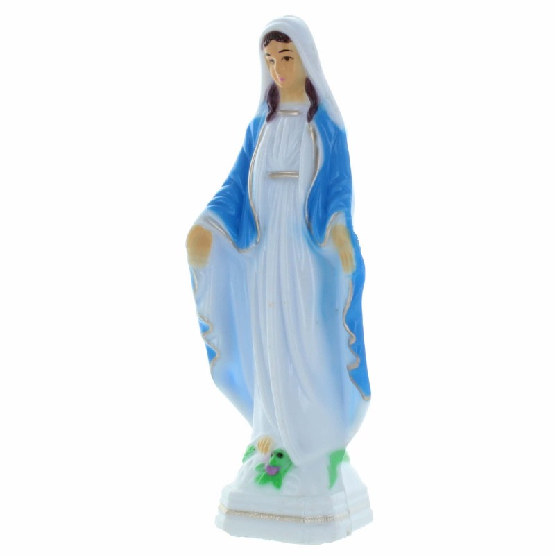 Statue de la Vierge Miraculeuse décorée en résine 15cm