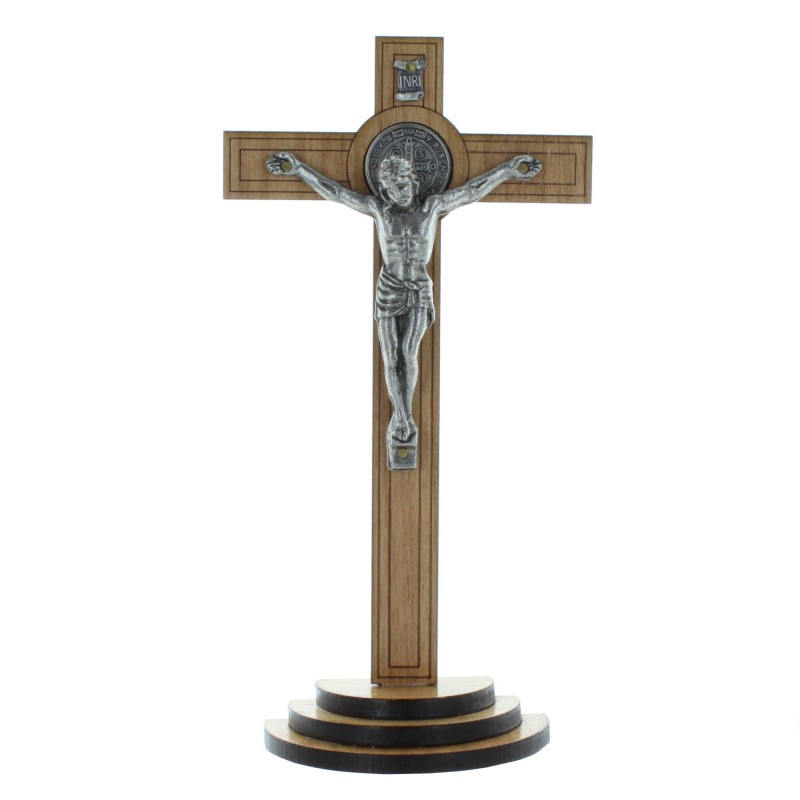 St. Benedict Wooden Crucifix 18cm