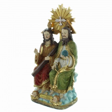 Holy Trinity Statue in coloured resin 32cm