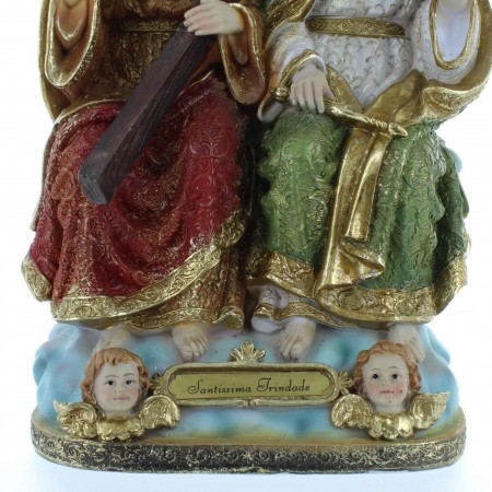 Statue de la Sainte Trinité en résine colorée 32cm