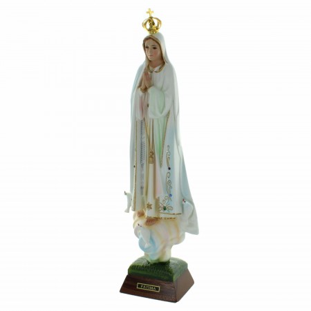 Our Lady of Fatima resin statue with brilliants 45cm