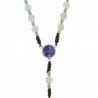 Mother of pearl Lourdes cord rosary