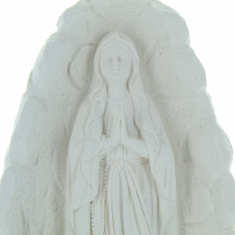 Bénitier de l'Apparition de Lourdes dans la Grotte à poser en résine 18cm