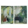 Lot de 2 cartes postales bidimensionnelles de l'Apparition de Lourdes