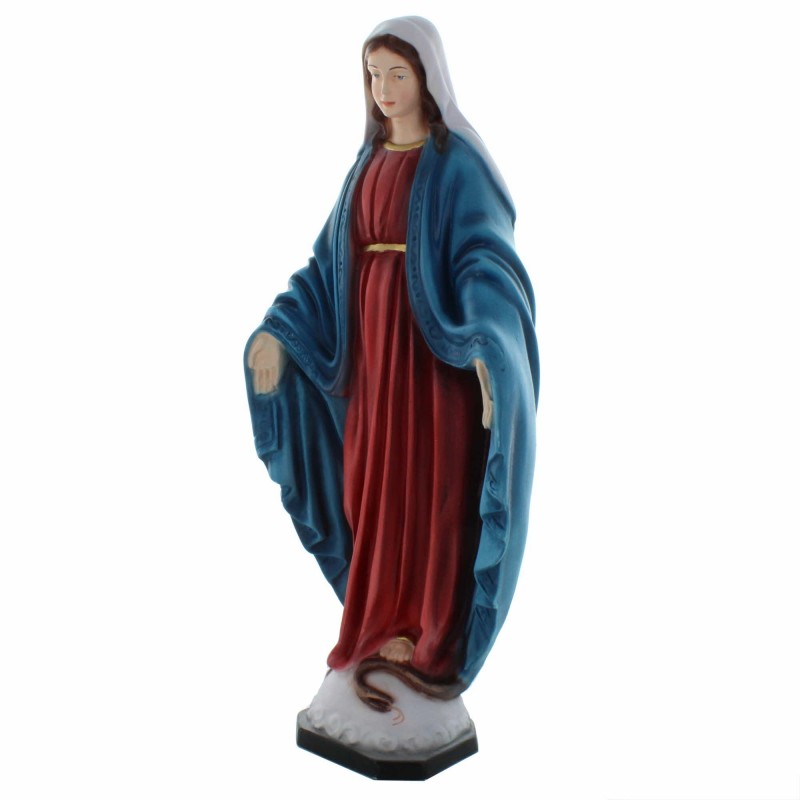 Statue de la Vierge Miraculeuse en résine colorée 30cm