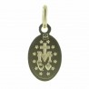 Miraculous medal festooned gold plated 13mm