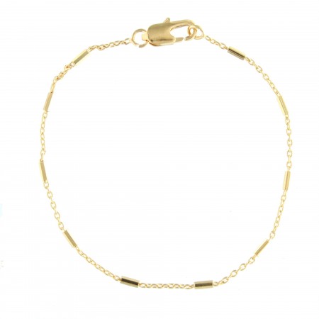 Modern gold-plated decade rosary bracelet