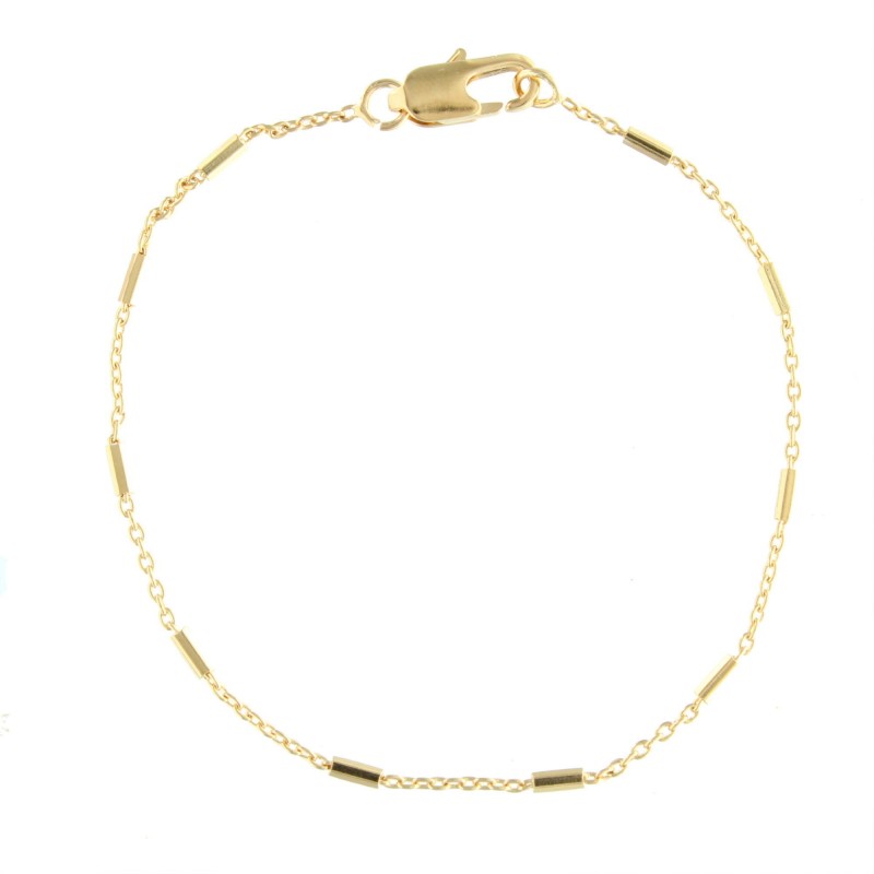 Modern gold-plated decade rosary bracelet