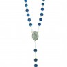 Lourdes rosary with coloured marbled glass beads