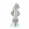 Statue du Christ Miséricordieux en métal sur un socle aimanté 6cm