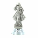 Statue du Christ Miséricordieux en métal sur un socle aimanté 6cm