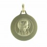 Médaille de l'Apparition de Lourdes et de la Vierge en métal doré 26mm