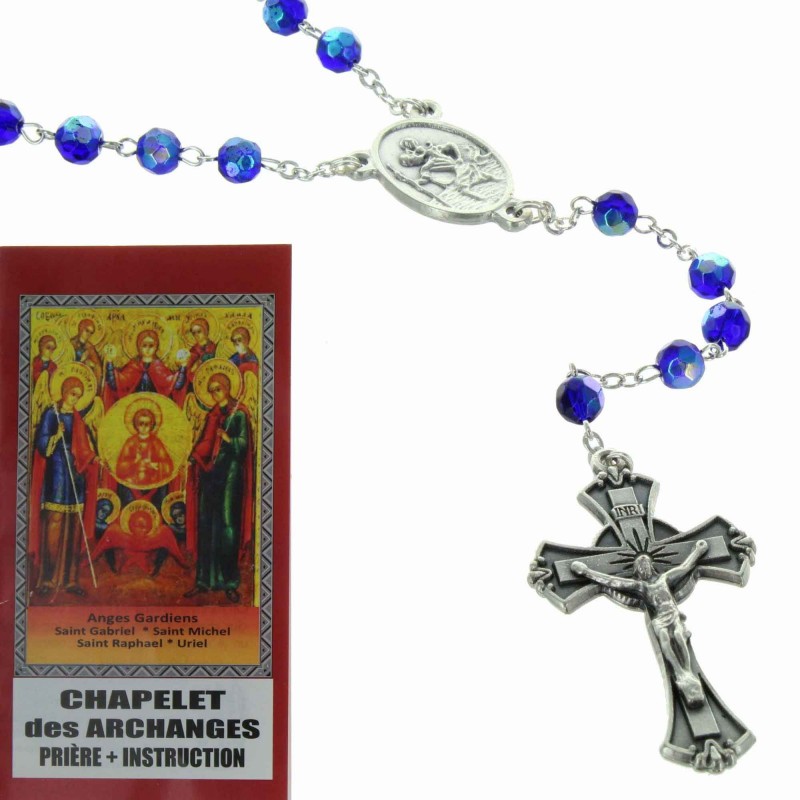 Archangels rosary with explanatory leaflet