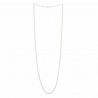 Catena d'argento rodiato con maglia forçat 70cm