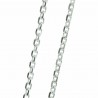 Chaîne en Argent Rhodié maille forçat limé 70cm