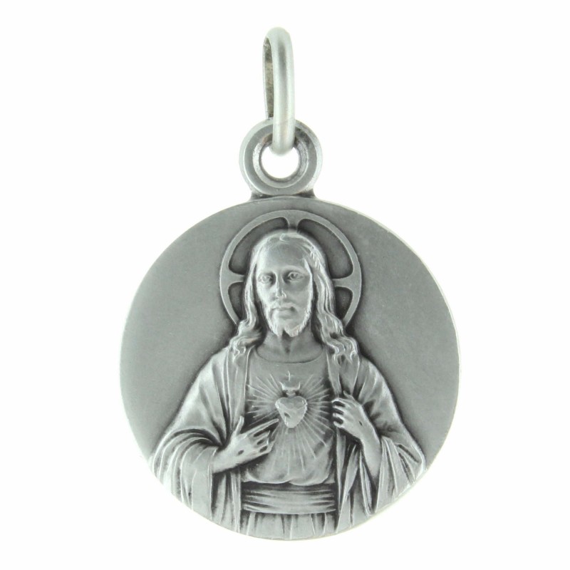 Medaglia del Sacro Cuore di Gesù in argento