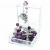 Lourdes rosary with frozen Agathe stones and a Lourdes water centerpiece