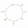 Miraculous medals Silver bracelet and crosses