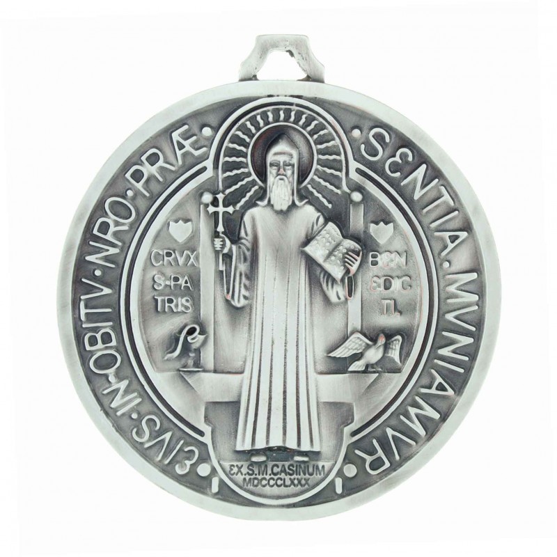Saint Benedict very large metal Medal 10cm