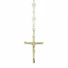 Chapelet de Lourdes en Nacre avec une croix dorée Chapelet de Lourdes en Nacre avec une croix dorée