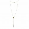 Swarovski crystal Lourdes rosary with a rhinestone cross