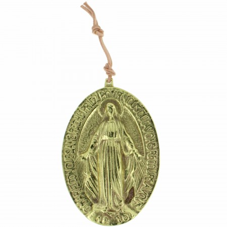 Médaillon en bronze de la Vierge Miraculeuse 9cm