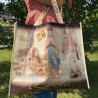 Lourdes shopping bag with sepia images