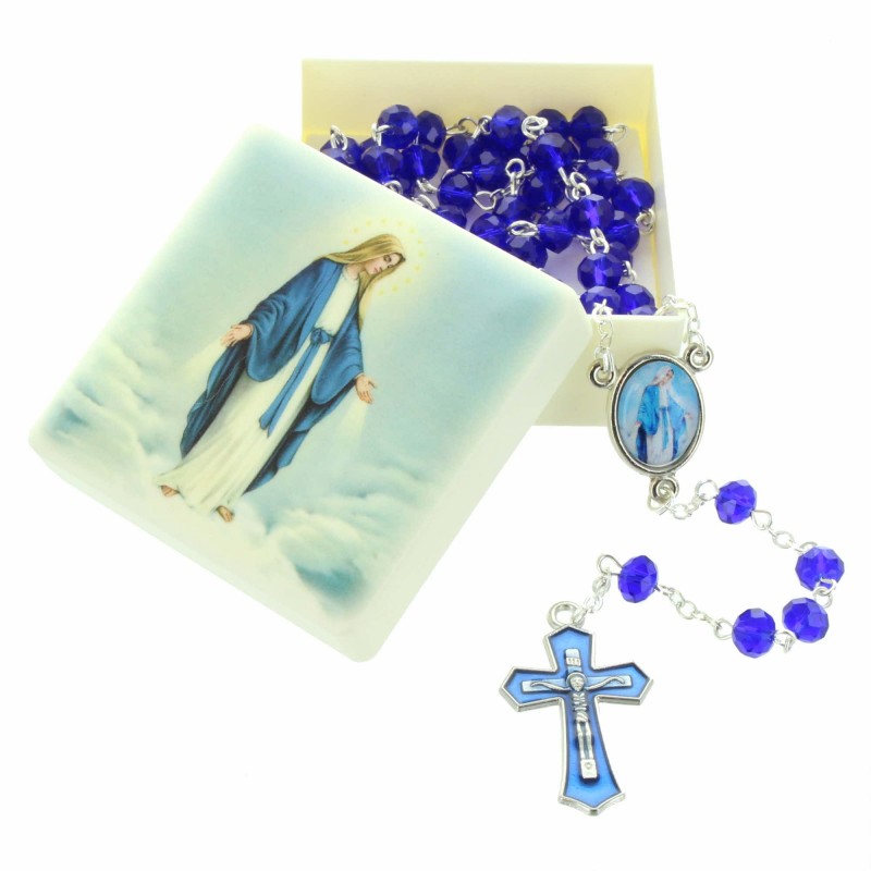 Our Lady of Graces Rosary with a box