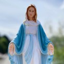 Statue de la Vierge Miraculeuse en résine colorée 40cm
